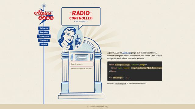 Screenshot of Alpine AJAX