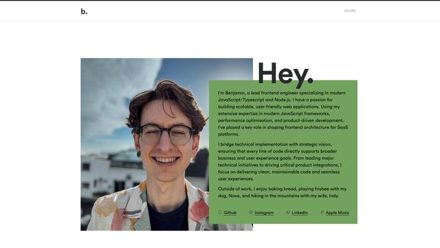 Screenshot of Benjamin Grant - @nothingrandom