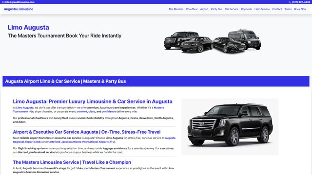 Screenshot of Augusta Airport Limo & Car Service | Masters & Party Bus