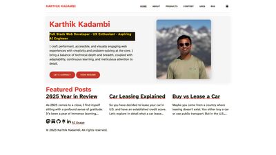 Screenshot of Karthik Kadambi
