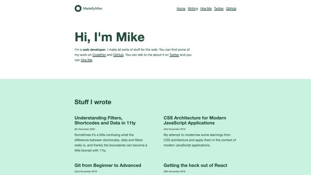 Screenshot of Hi, I'm Mike - MadeByMike