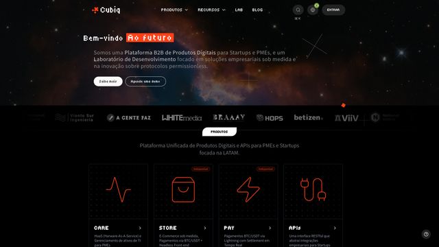 Screenshot of Plataforma digital & Development Lab de Inovação - Cubiq