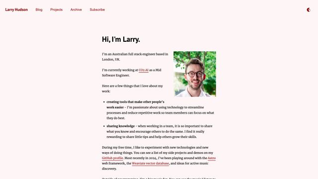 Screenshot of Larry Hudson