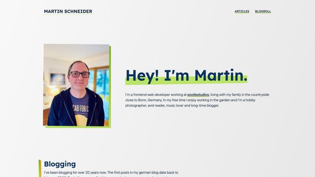 Screenshot of Martin Schneider — Frontend Web Developer