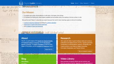Screenshot of Digital Latin Library