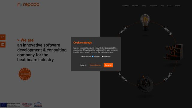 Screenshot of repado || Custom certified medical software development