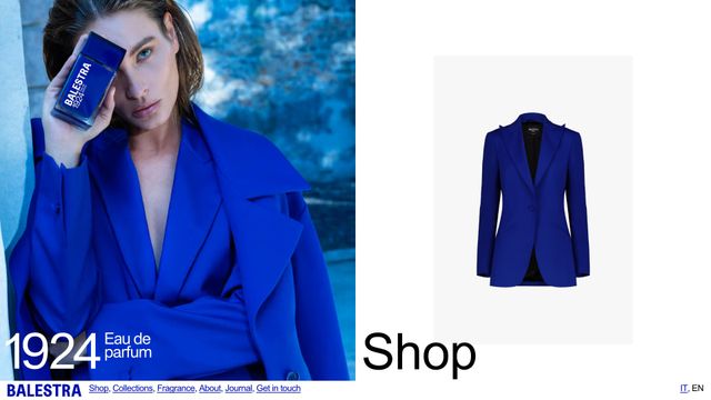 Screenshot of BALESTRA official website