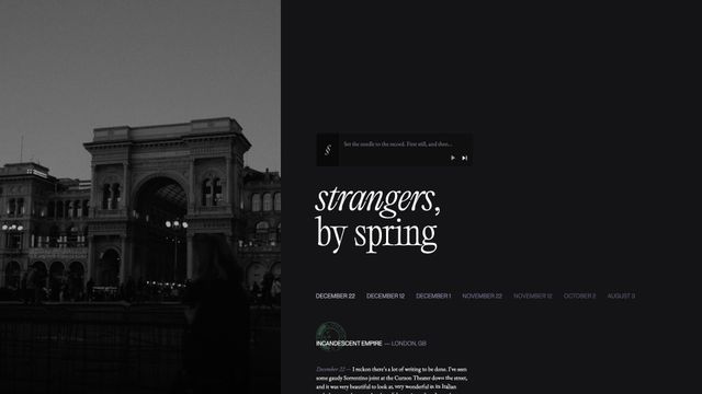 Screenshot of Strangers By Spring