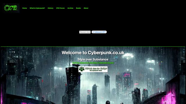 Screenshot of Cyberpunk.co.uk