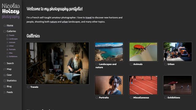 Screenshot of Nicolas Hoizey photography