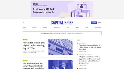 Screenshot of Capital Brief