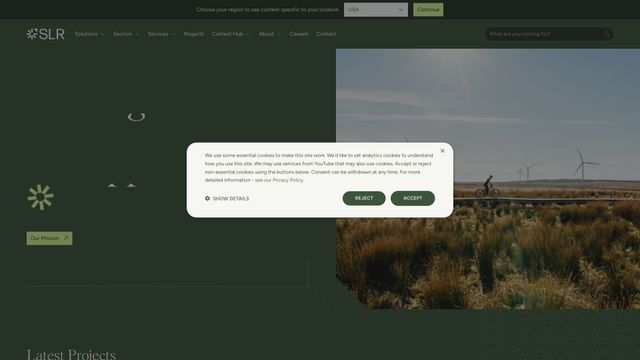 Screenshot of Global Leaders in Sustainability Solutions | SLR Consulting