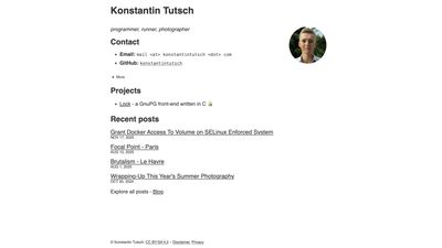 Screenshot of Konstantin Tutsch