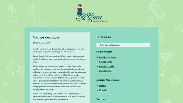 Screenshot of Receitas da Beatriz: A Cuca