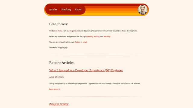 Screenshot of Steven Hicks