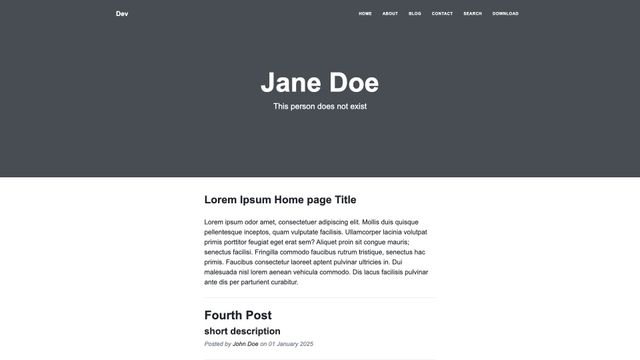 Screenshot of Jane Doe