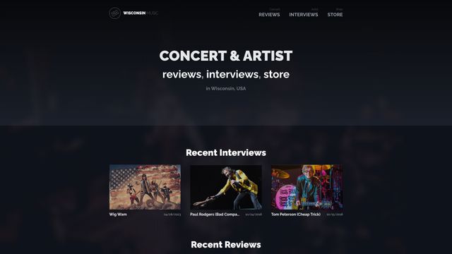 Screenshot of Wisconsin Music