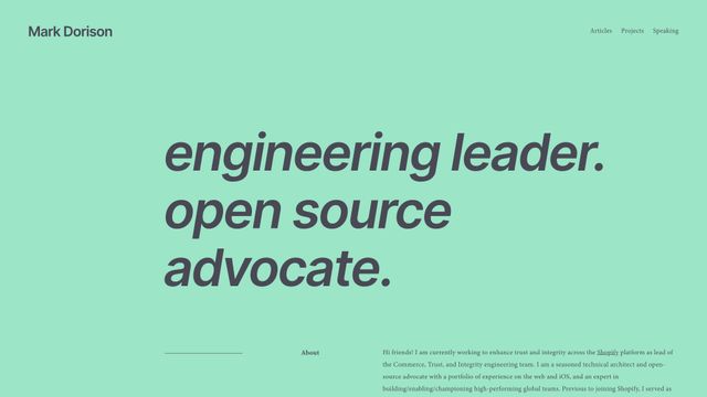 Screenshot of Mark Dorison