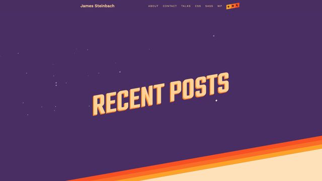 Screenshot of Recent Posts • James Steinbach
