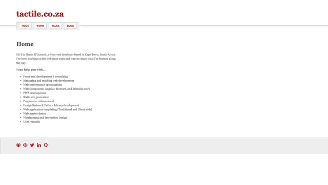 Screenshot of Home - tactile.co.za