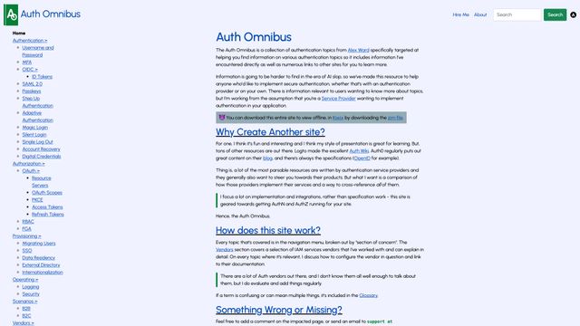 Screenshot of Auth Omnibus - Auth Omnibus