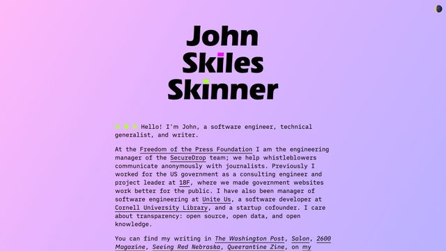 Screenshot of John Skiles Skinner