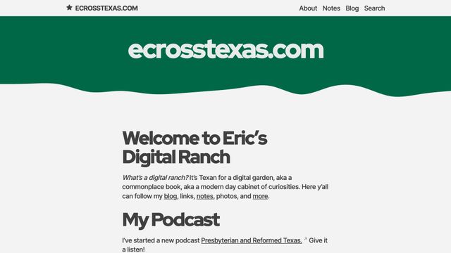 Screenshot of Eric’s Digital Ranch | ecrosstexas.com