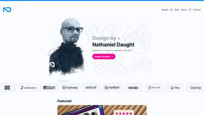 Screenshot of Nathaniel Daught, Visual Artist & Designer