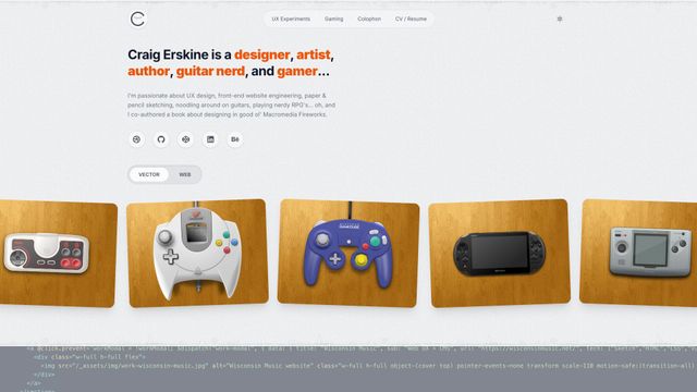 Screenshot of Craig Erskine - UX Designer & Engineer