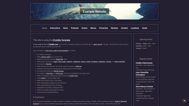 Screenshot of Chobble Template | Eleventy Starter | AGPLv3
