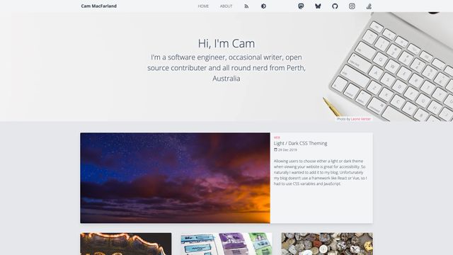 Screenshot of Cam MacFarland