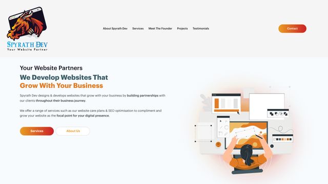 Screenshot of Spyrath Dev - Your Website Partner