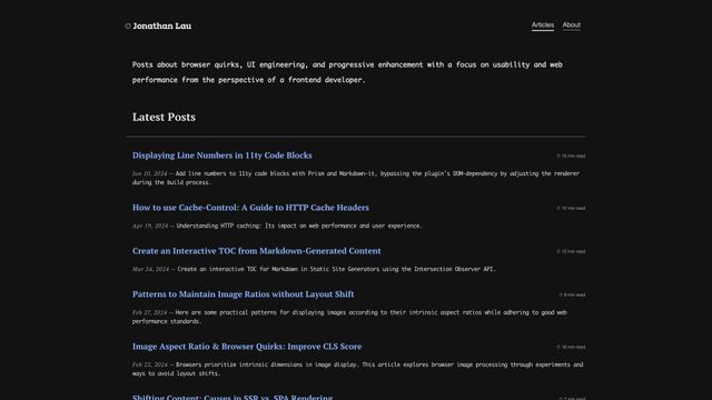 Screenshot of Jonathan Lau