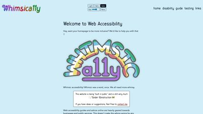 Screenshot of Whimsica11y