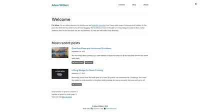 Screenshot of Adam Wilbert