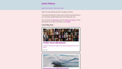 Screenshot of Justin Pinkney