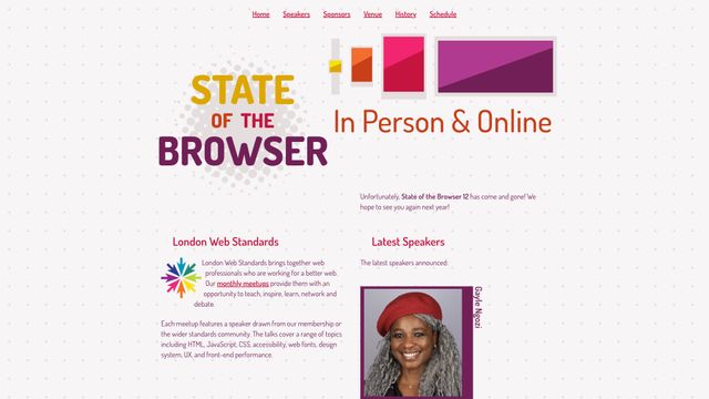 Screenshot of SotB12 | State of the Browser 12