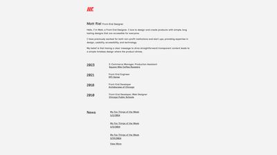 Screenshot of Matt Riel