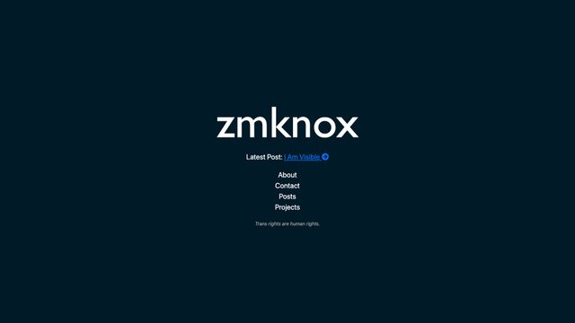 Screenshot of zmknox