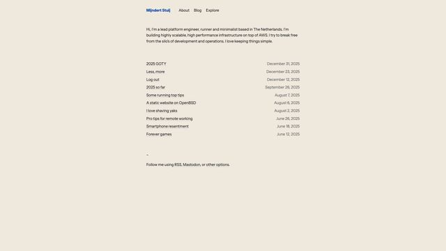 Screenshot of Mijndert Stuij