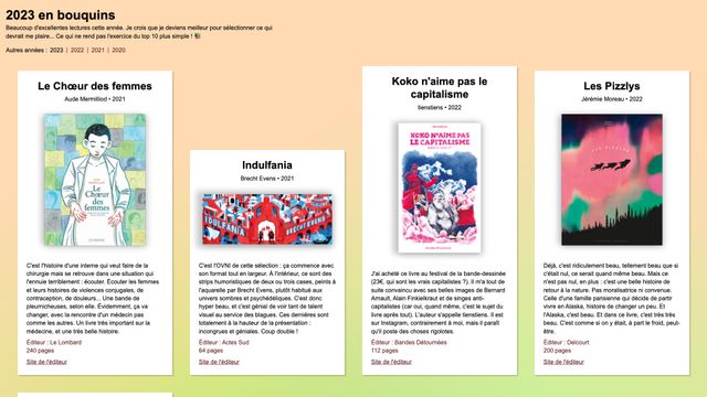 Screenshot of Top livres 2023 📚