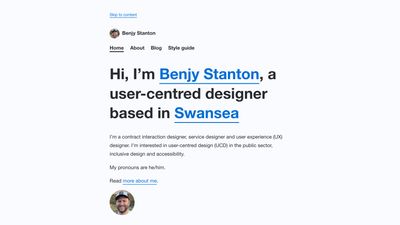 Screenshot of Benjy Stanton