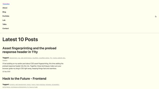 Screenshot of Matt Hobbs: Home - Frontend Engineering Manager