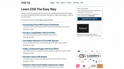 Screenshot of CSS Tip