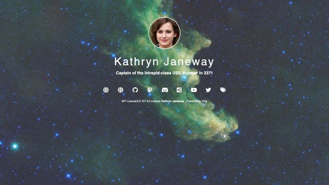 Screenshot of Kathryn Janeway
