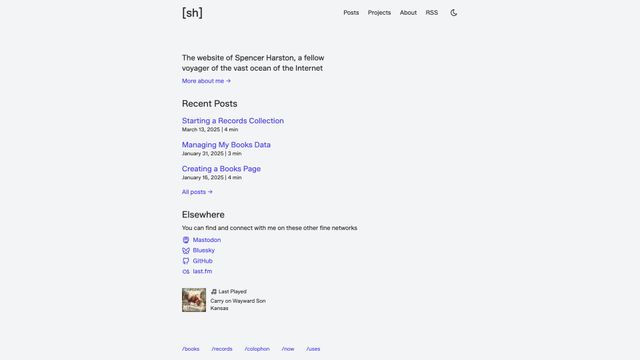 Screenshot of Spencer Harston