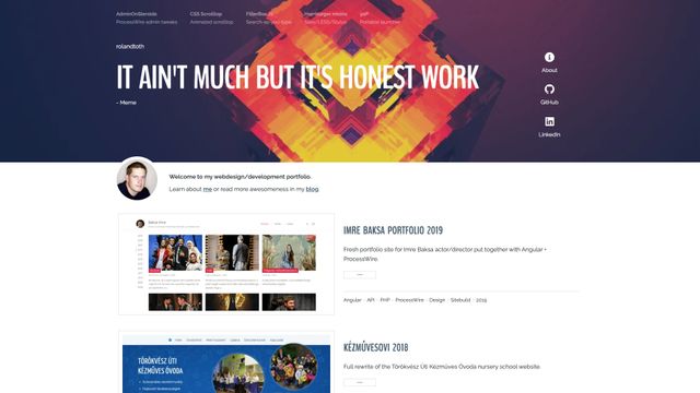 Screenshot of Roland Toth