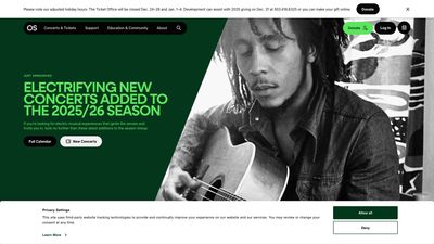 Screenshot of Oregon Symphony