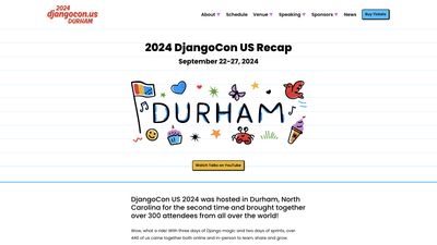 Screenshot of 2024 djangocon