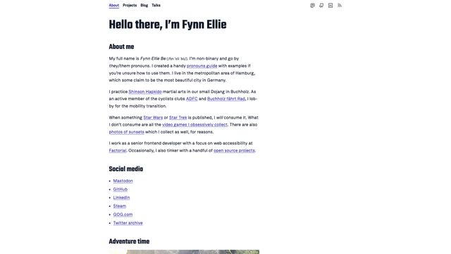 Screenshot of Fynn Ellie Be
